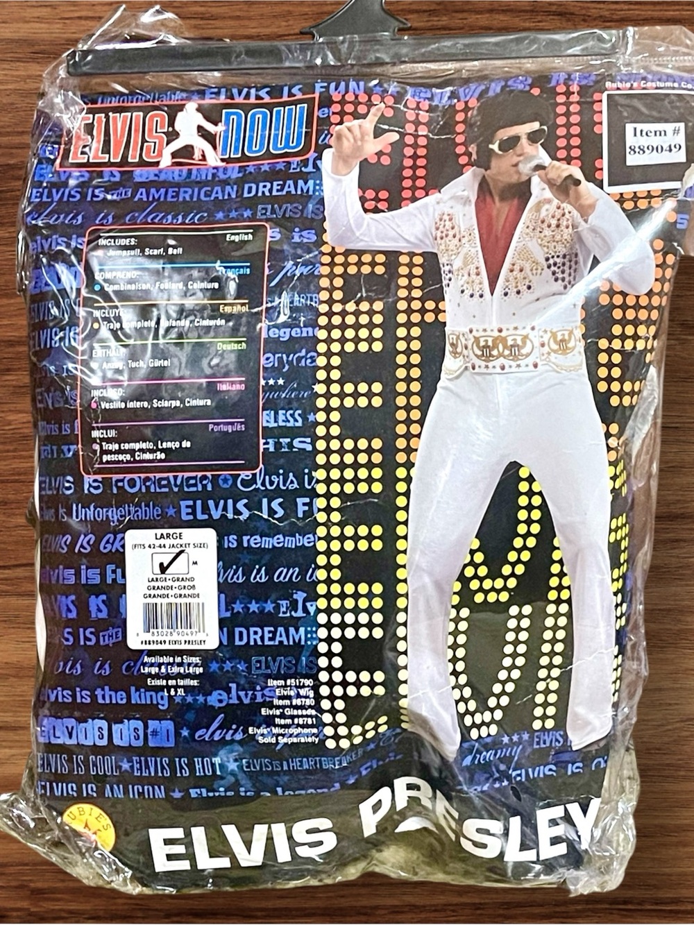 Men’s Large Elvis Presley Halloween Costume